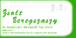 zsolt beregszaszy business card